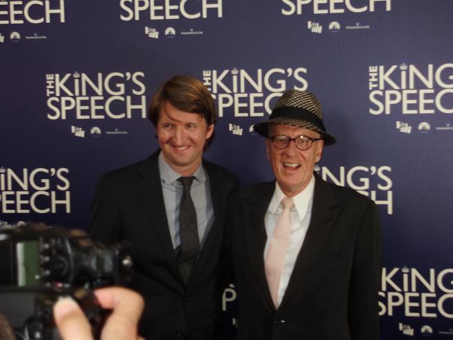 The King's Speech Sydney premiere Geoffrey Rush and Tom Hooper